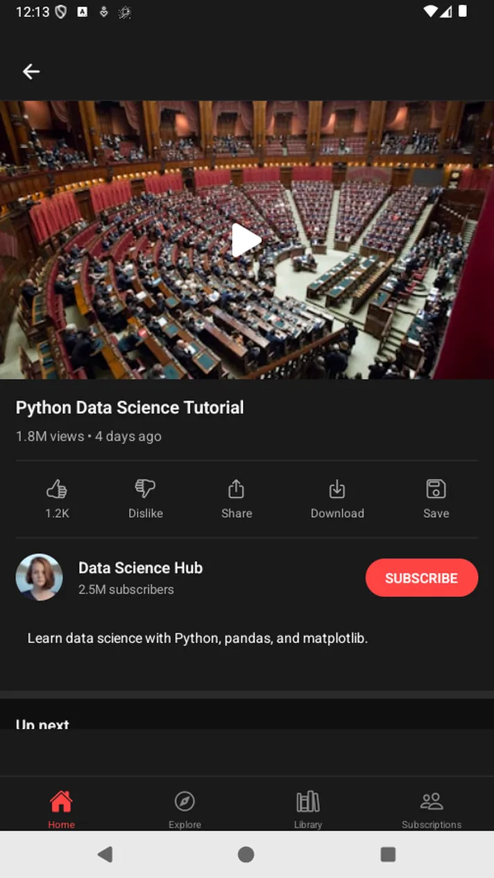 OpenTube video player